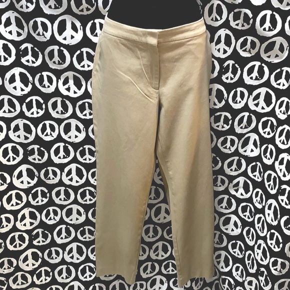 HUGO BOSS TAN PANTS TACNES SZ 8 GINGHAM